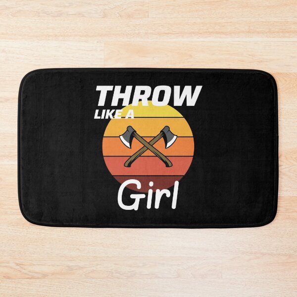 Item preview, Vintage Retro Axe Throwing Girl Thrower Hatchet Lumberjack Funny designed and sold by CuteDesigns1.