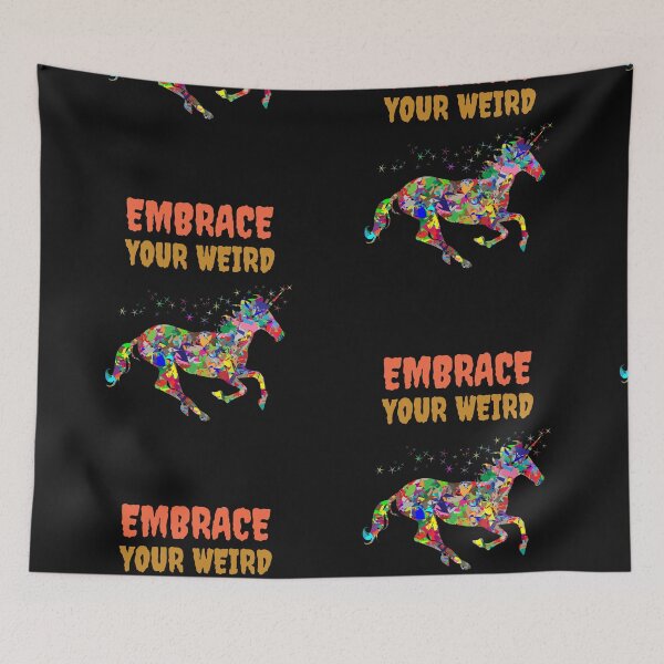 Item preview, Embrace Your Weird Colorful beautiful Unicorn  designed and sold by Built After 5.