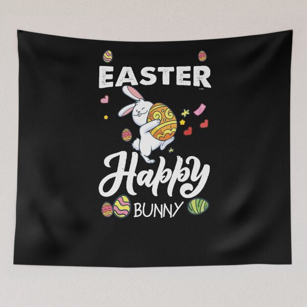 Artikelvorschau, Ostern Happy Bunny - Frohe Ostern mit süßem Hasen entworfen und verkauft von The Full Cart.