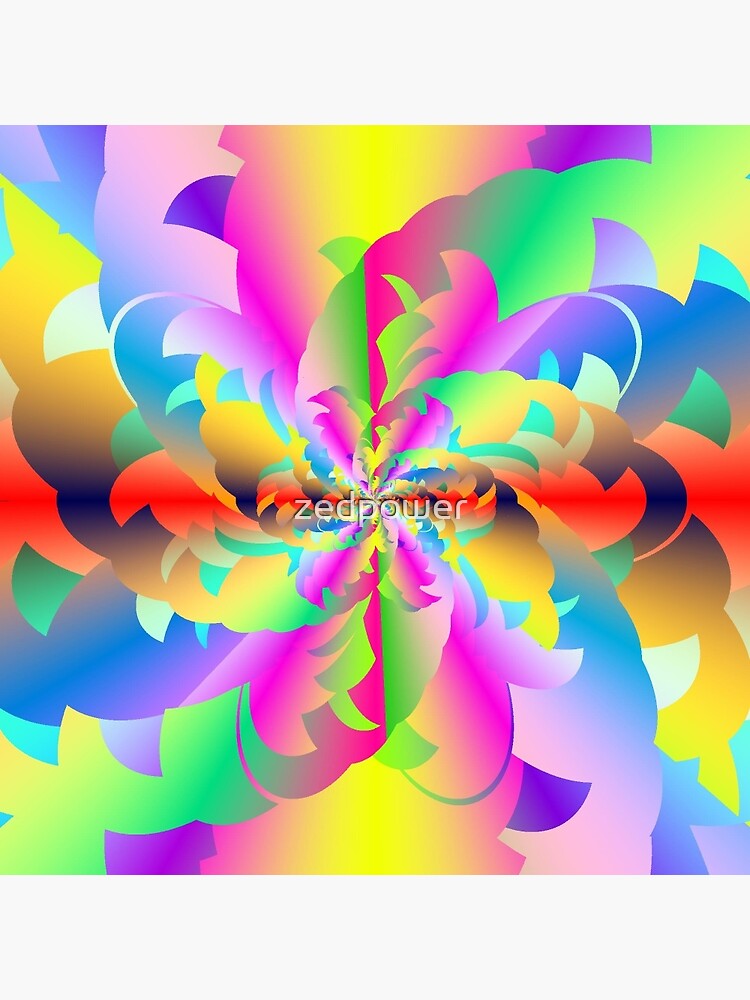 Thumbnail 3 of 3, Photographic Print, Fractured Fractal Fire Flower Flameout designed and sold by zedpower.