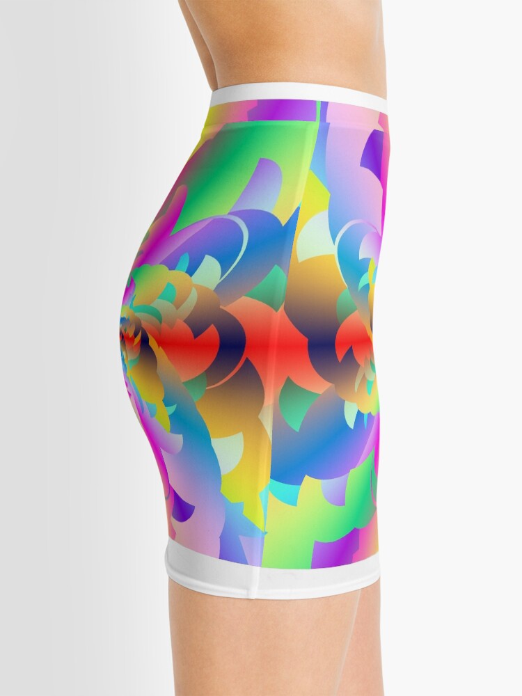 Alternate view of Fractured Fractal Fire Flower Flameout Mini Skirt