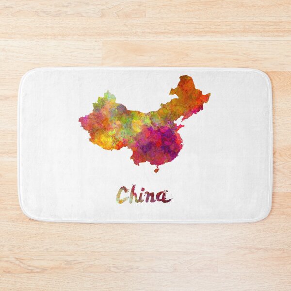 Item preview, China in watercolor map designed and sold by paulrommer.