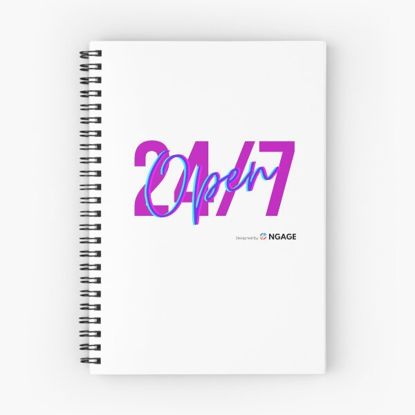 Item preview, Open 24/7 funny design designed and sold by NGAGE "LIVE LIFE".