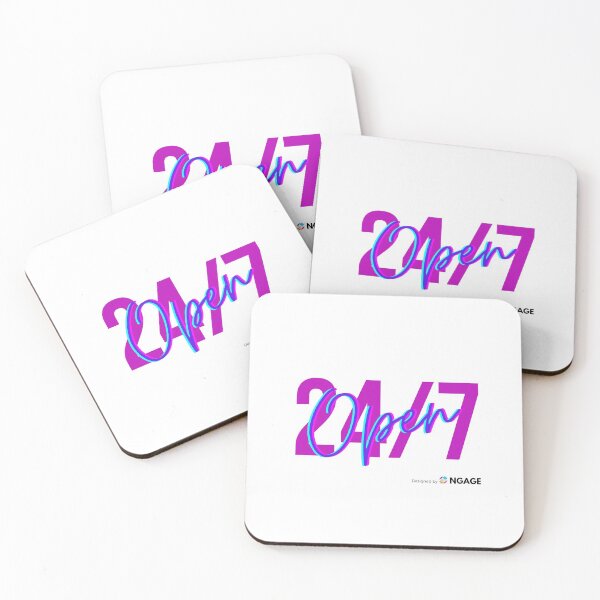 Item preview, Open 24/7 funny design designed and sold by NGAGE "LIVE LIFE".