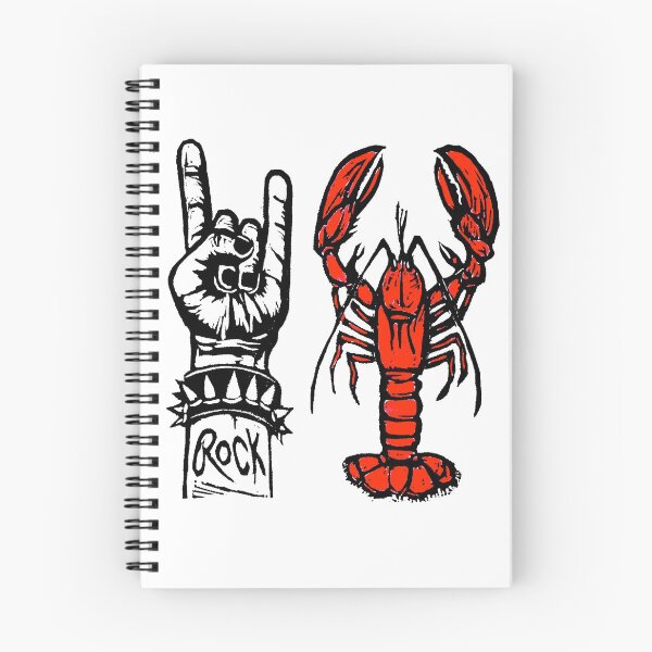 Aperçu de l'œuvre ROCK LOBSTER - B-52s - impression linogravure originale au crayon de couleur créée et vendue par PixelPalmer.