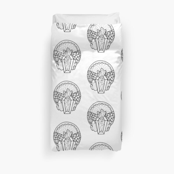 Crystal Coffin: Memento Mori Duvet Cover
