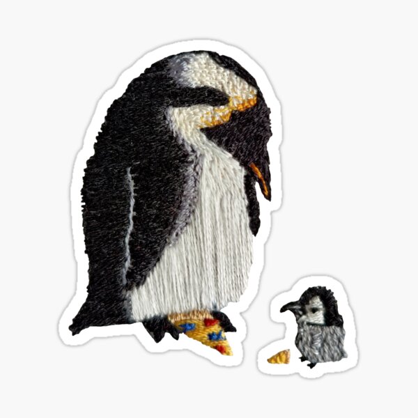 Pizza Penguins Sticker