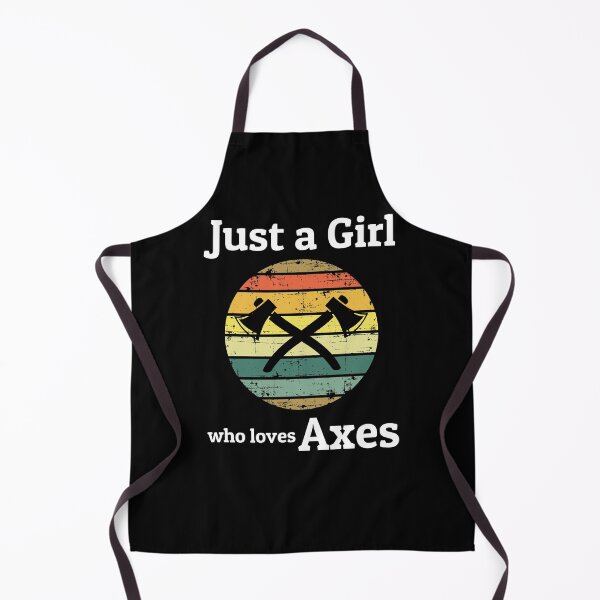 Item preview, Vintage Retro Axe Throwing Girl Thrower Hatchet designed and sold by CuteDesigns1.