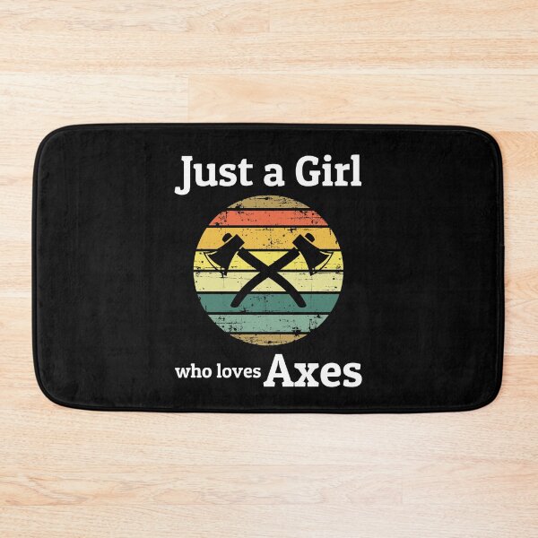 Item preview, Vintage Retro Axe Throwing Girl Thrower Hatchet designed and sold by CuteDesigns1.