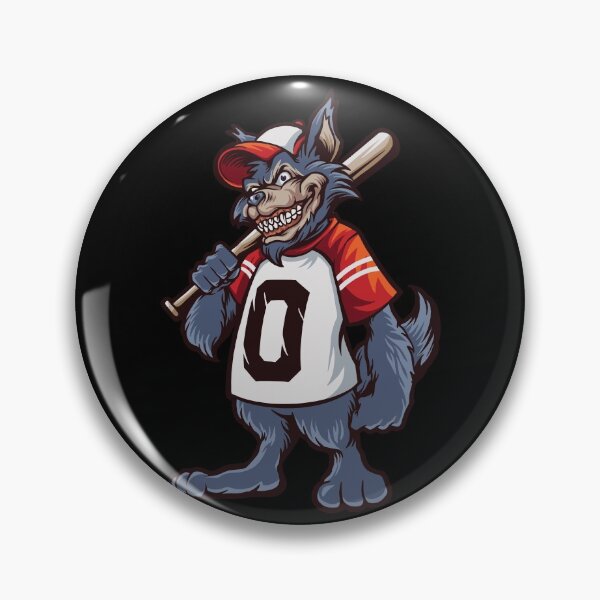 Item preview, Hit Hard Run Fast Turn Left Wolf Baseball Player  designed and sold by TeesMii.