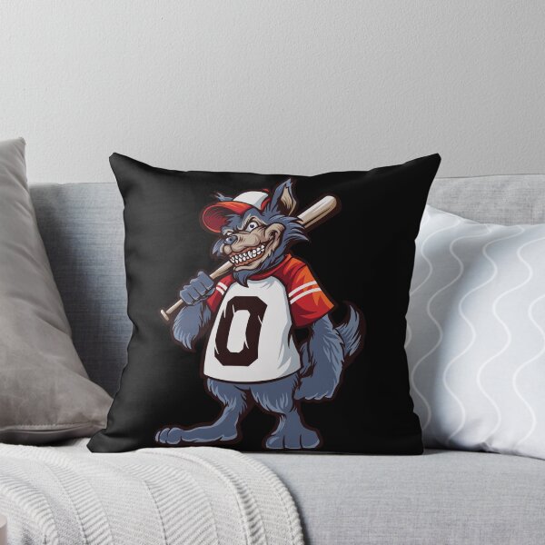 Item preview, Hit Hard Run Fast Turn Left Wolf Baseball Player  designed and sold by TeesMii.