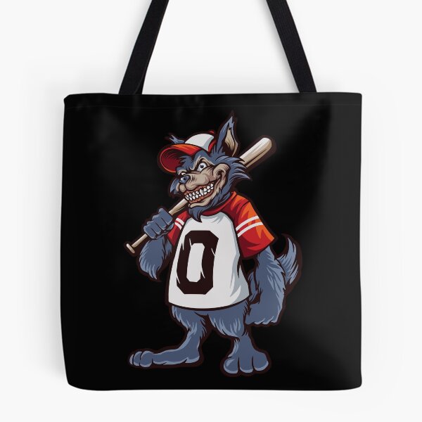 Item preview, Hit Hard Run Fast Turn Left Wolf Baseball Player  designed and sold by TeesMii.