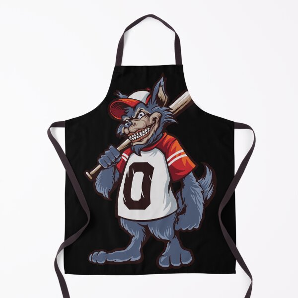Item preview, Hit Hard Run Fast Turn Left Wolf Baseball Player designed and sold by TeesMii.