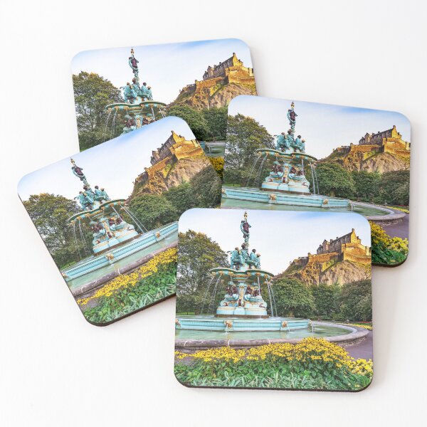 Item preview, Ross Fountain and Edinburgh Castle Edinburgh Scotland. designed and sold by LoveEdinburgh.