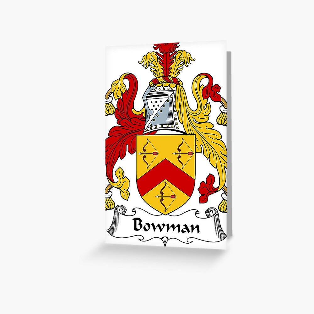 "Bowman Coat Of Arms / Bowman Family Crest" Greeting Card For Sale By ...