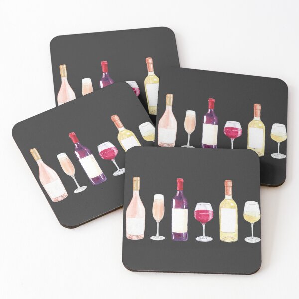 Item preview, Assorted Wine Bottles and Glassses - Rosé, Red, White designed and sold by Alicia Chee.