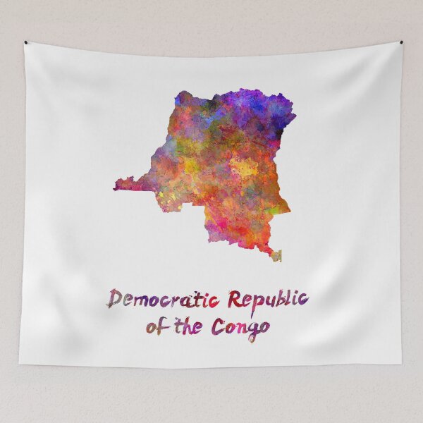 Artikelvorschau, Demokratische Republik Kongo in Aquarell entworfen und verkauft von paulrommer.