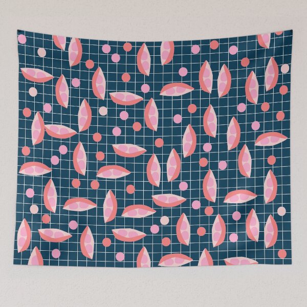 Item preview, Cute Peas Pattern on Blue Background designed and sold by kapotka.