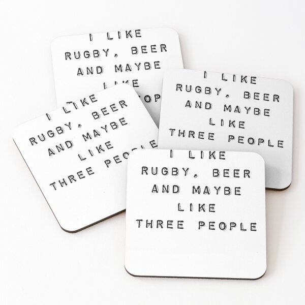 Item preview, Like Rugby Beer And Maybe Like Three People, Funny Rugby and Beer designed and sold by BigJackTees.