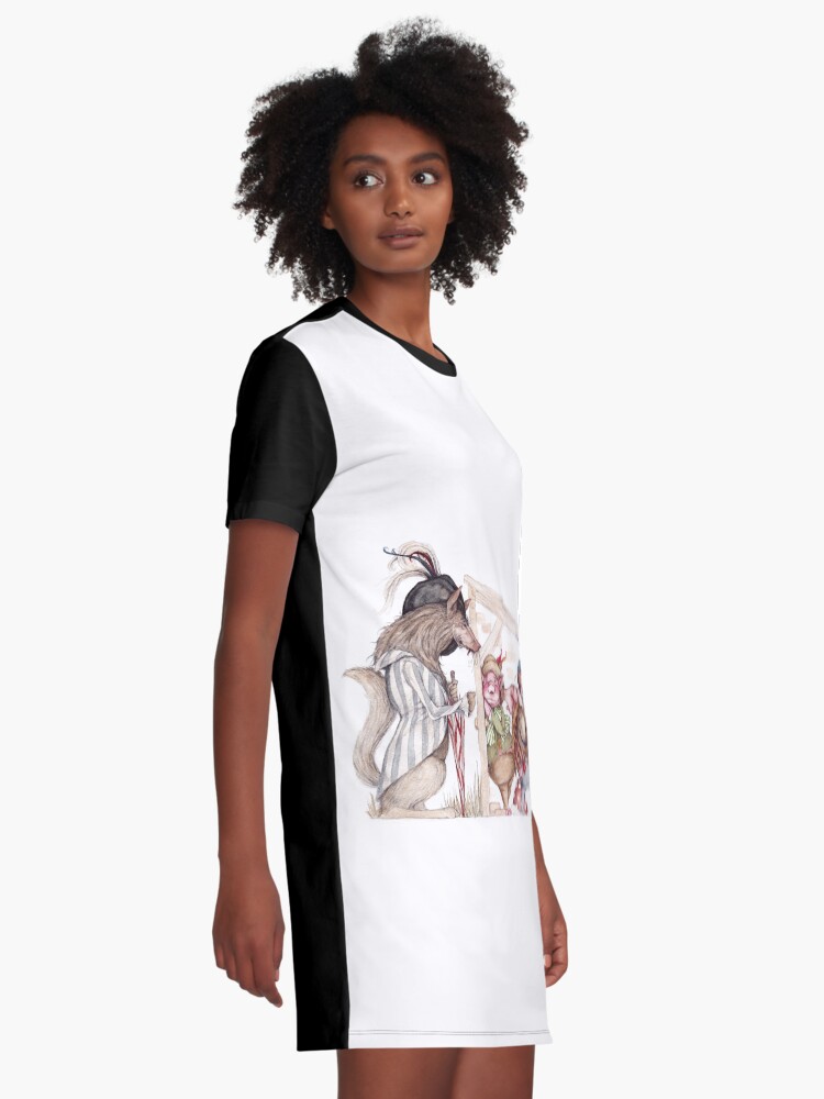 Alternate view of Three little pigs Graphic T-Shirt Dress