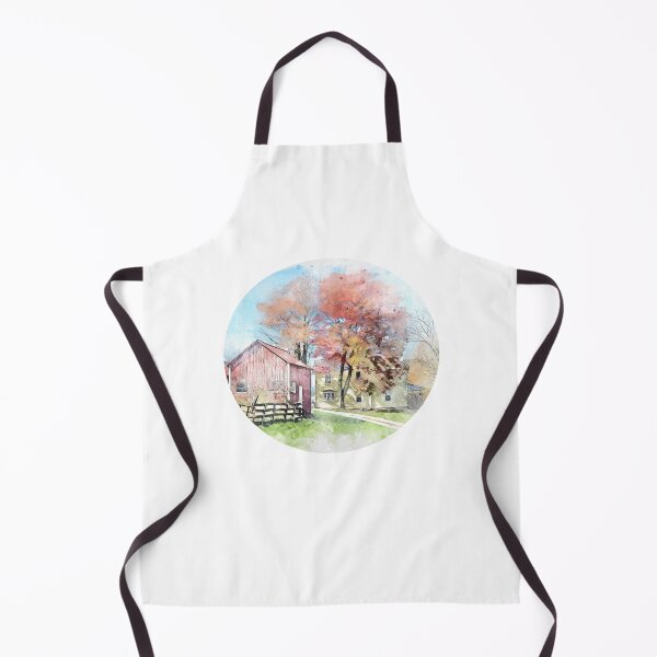 Item preview, Watercolor Village With Nature designed and sold by Kadouh.