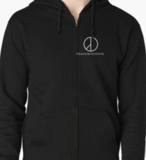 Sudadera con capucha y cremallera G Dragon Peace Minus One Logo Pocket