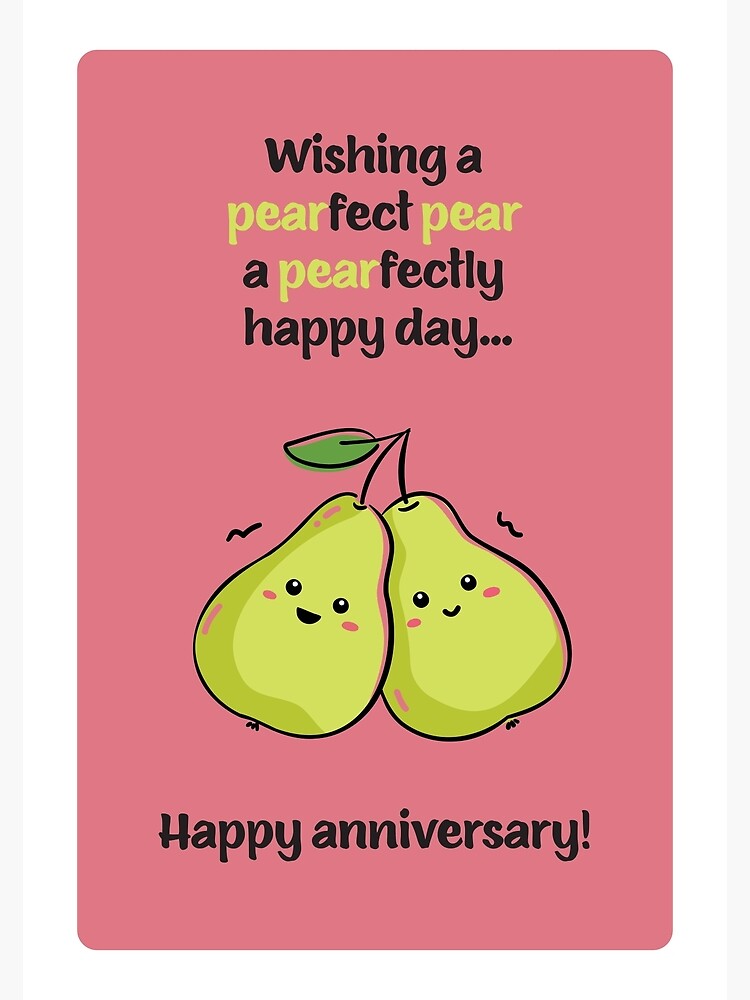 Wishing a perfect pair a perfectly happy anniversary | Greeting Card