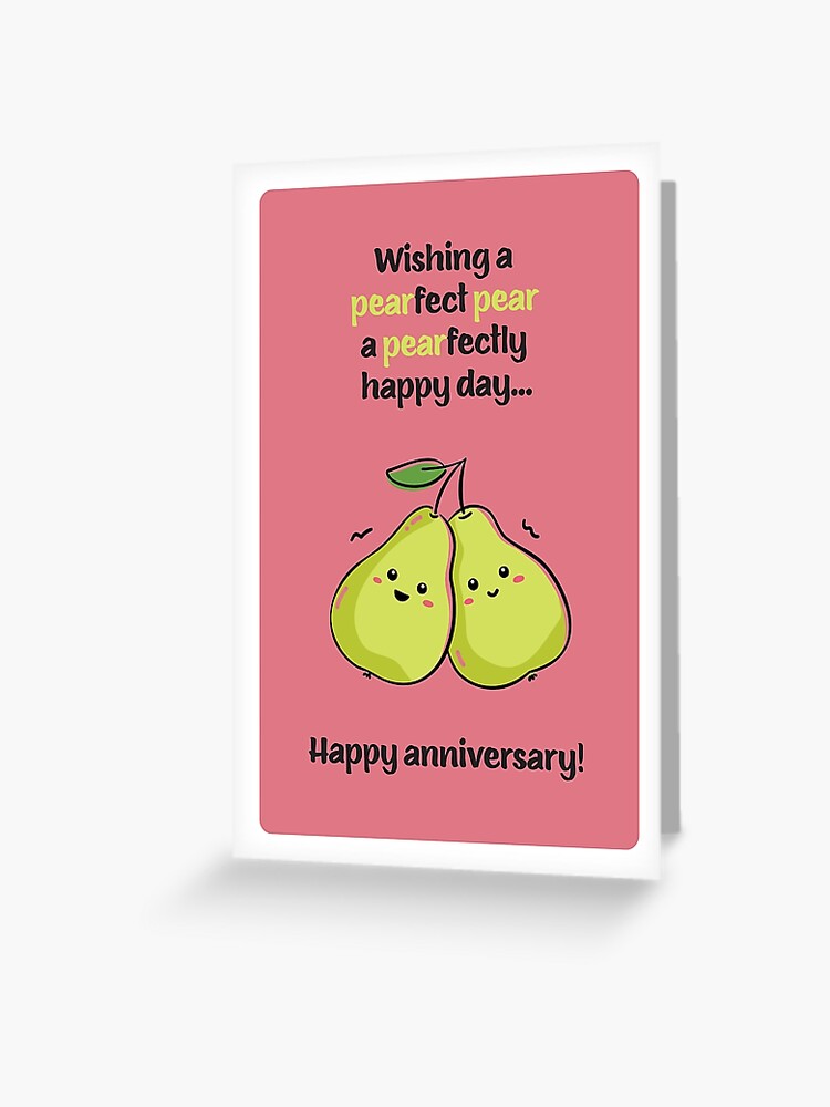 Wishing a perfect pair a perfectly happy anniversary Greeting Card for  Sale by Tania Steyn
