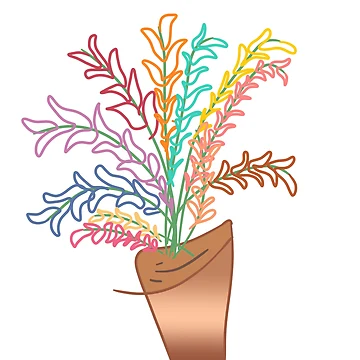 Artwork thumbnail, Colorful Spring Flower Pattern by HaizyLin