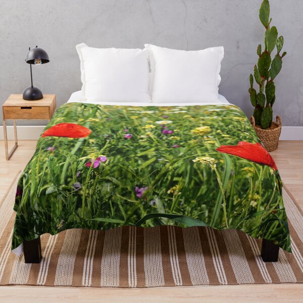 Item preview, Red Wild Poppy and green spring designed and sold by Schuva.