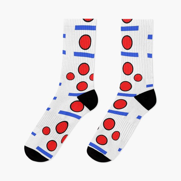 Item preview, Red and blue shapes design on a white background designed and sold by seelya83.