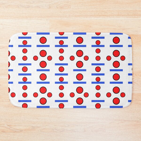 Item preview, Red and blue shapes design on a white background designed and sold by seelya83.