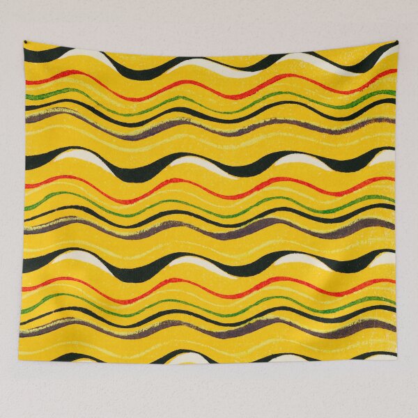 Item preview, Yellow Stripes Japanese style print designed and sold by Deez Direct.