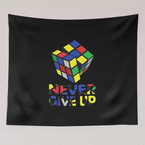 Item preview, Pegatina Nunca te rindas Essential Rubiks Cube designed and sold by Love2MakeArt.
