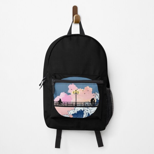 Item preview, "On the Bridge" Graphic Design. Waves, Clouds, Stars, Birds designed and sold by GRAYPics.