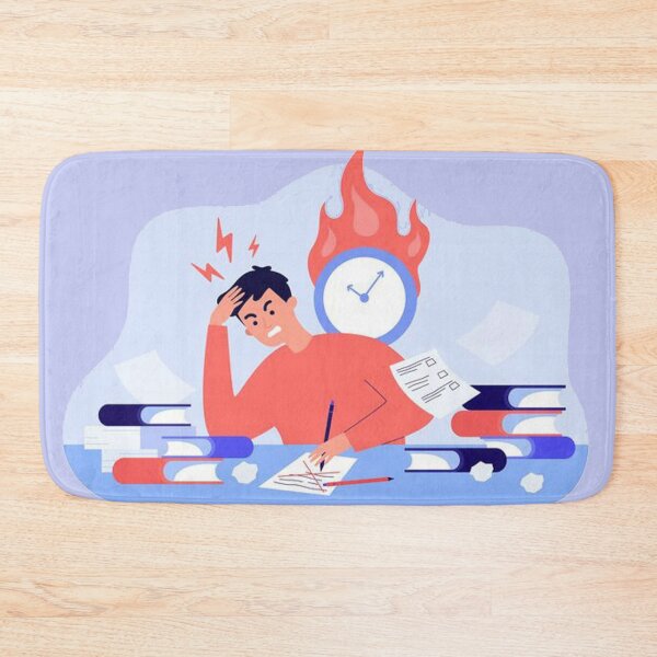 Item preview, Male student learning before exams or writing test designed and sold by ESDT.