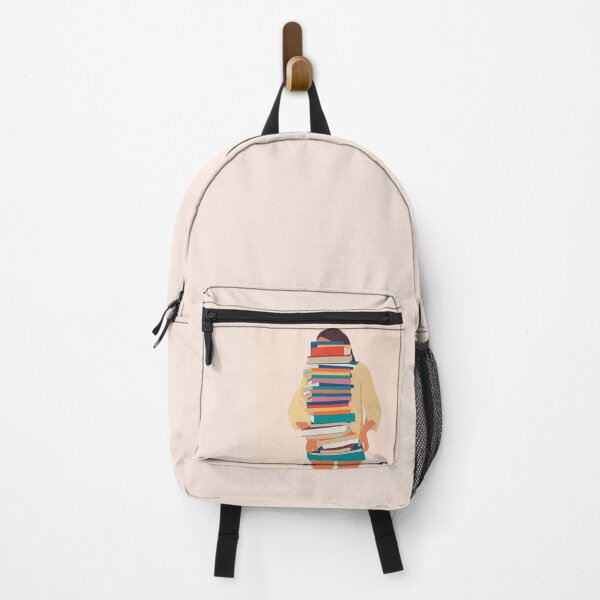Item preview, The girl is holding a huge stack of books. designed and sold by SaturnO27.