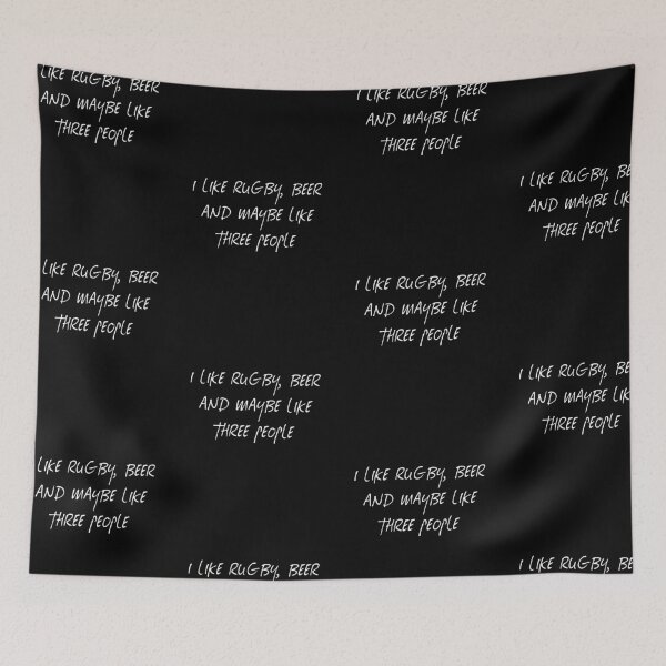 Item preview, I Like Rugby Beer And Maybe Like Three People, Funny Rugby and Beer designed and sold by BigJackTees.