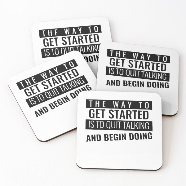 Item preview, The way to get started is to quit talking and begin doing - motivational quotes designed and sold by youngdstag.