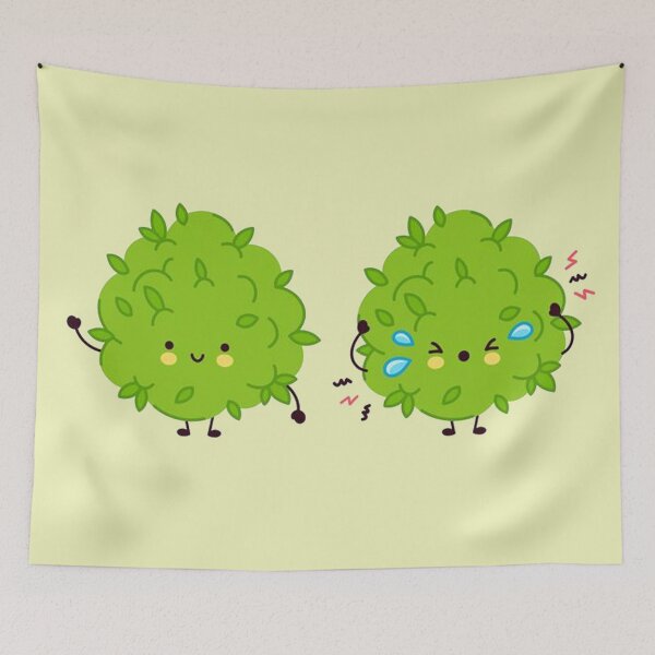 Item preview, Cute funny and sad marijuana weed bud character designed and sold by ESDT.