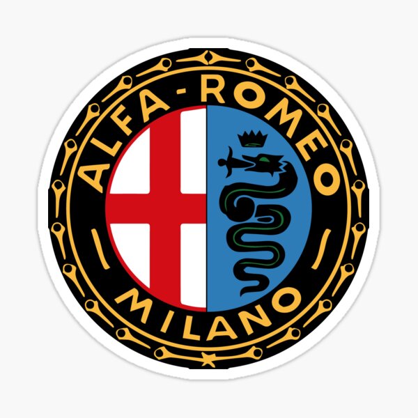 alfa romeo original logo retro Sticker
