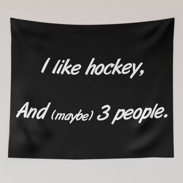 Item preview, I love hockey, and 3 people. designed and sold by 2Girls1Shirt.