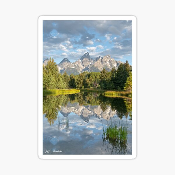 Teton Range Reflected in the Snake River Sticker