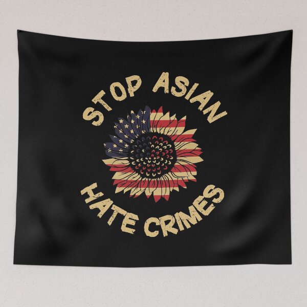 Item preview, Asian Lives Matter, Stop Asian Hate Crimes, Stop AAPI Hate Sunflower US Flag designed and sold by ecdato.