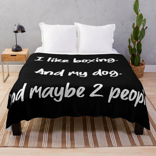 Item preview, I like boxing, my dog and 2 people - II designed and sold by 2Girls1Shirt.