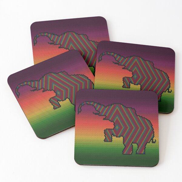Item preview, Elephant, Africa, India, ornament, embroidery, pattern, mosaic. designed and sold by Ihor Ivanov.