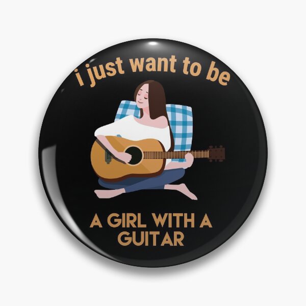 Item preview, Girl with a guitar. Cute guitar design.  designed and sold by efenem.