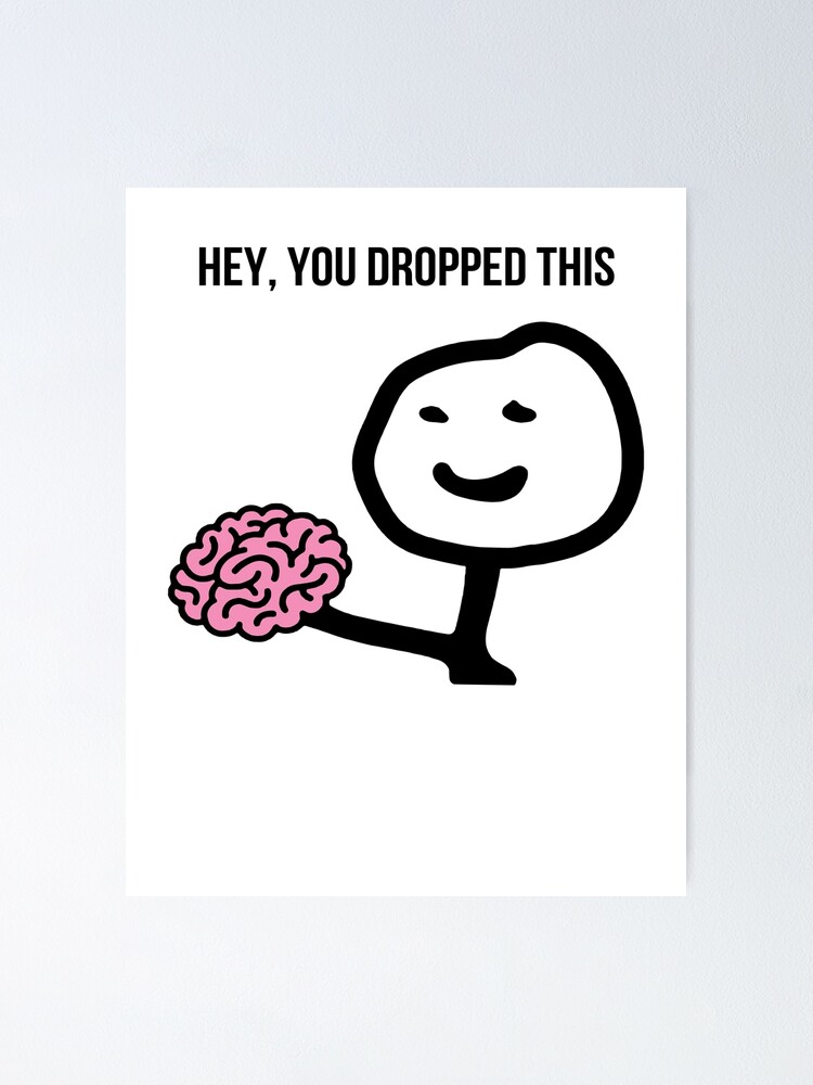 Hey you dropped this brain Funny T shirt Men Women graphic sarcastic funny  tees