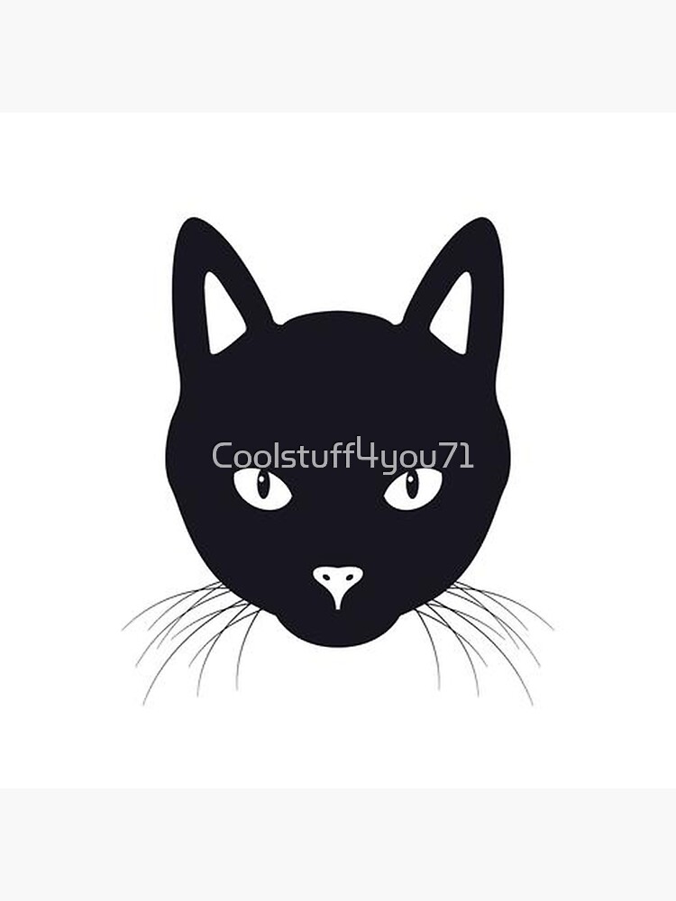 "Black Cat good luck Cats feline lovers cat full face" Sticker for Sale
