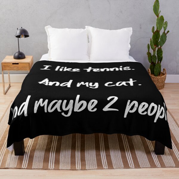 Item preview, I like tennis, my cat and 2 people - II designed and sold by 2Girls1Shirt.
